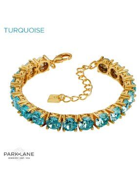 Park Lane Turquoise Crystal Tennis Impression Bracelet